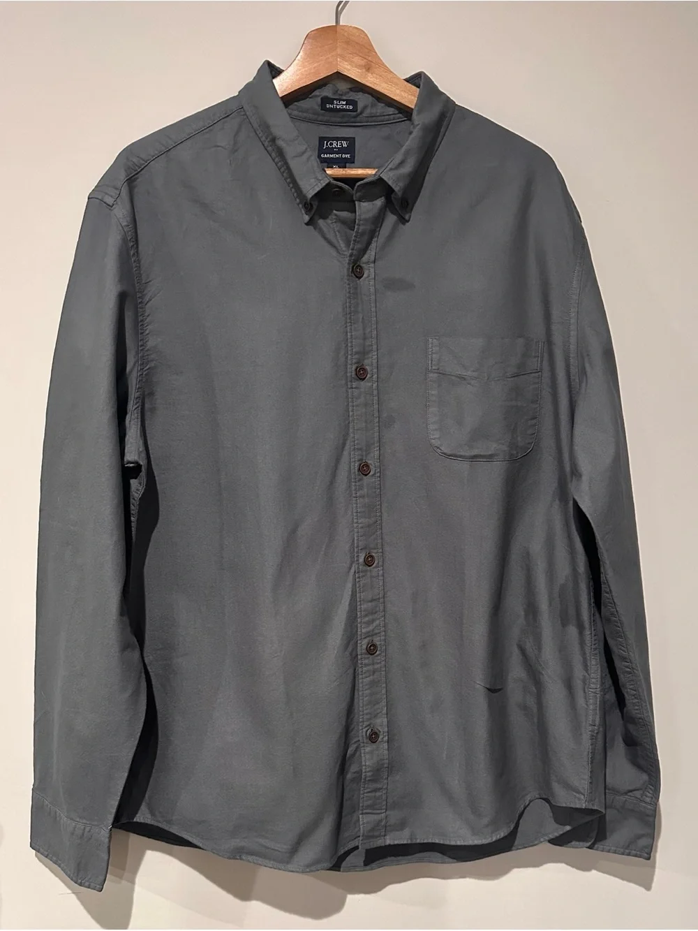 J. Crew Men's Gray Button-Down Shirt